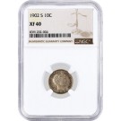 1902 S 10C Barber Dime Silver NGC XF40 Extremely Fine Key Date Coin