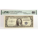 1935 F $1 Silver Certificate Fr#1615R1 Misalignment Error Note PMG XF40 EPQ