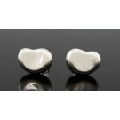 Pair Of Tiffany & Co Elsa Peretti 925 Sterling Silver 11.5mm Bean Stud Earrings