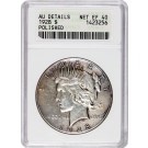 1928 $1 Silver Peace Dollar ANACS AU Details Polished Net EF40 Key Date Soapbox