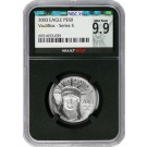 2003 $50 American Platinum Eagle 1/2 oz .9995 Vault Box Series 5 NGC X MS 9.9