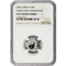 2002 100 Yuan People Republic Of China 1/10 oz Platinum Panda 20th Anni NGC PF67 UC
