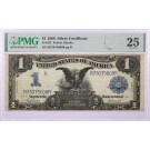 Series Of 1899 $1 Black Eagle Silver Certificate Fr#232 PMG VF25 Split