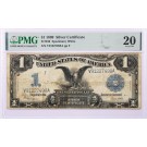 Series Of 1899 $1 Black Eagle Silver Certificate Fr#236 PMG VF20 Stains