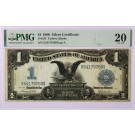 Series Of 1899 $1 Black Eagle Silver Certificate Fr#233 PMG VF20 Stained Splits
