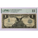 Series Of 1899 $1 Black Eagle Silver Certificate Fr#236 PMG Choice Fine 15 #076