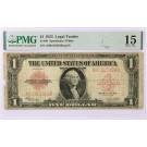 1923 $1 Large Size Legal Tender Note Red Seal Fr#40 PMG Ch Fine 15 Piece Missing