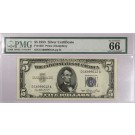 Series Of 1953 $5 Small Size Silver Certificate Fr#1655 PMG Gem UNC 66 EPQ