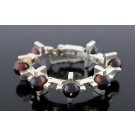 Vintage Signed Antonio Pineda Taxco Mexico 970 Silver Tiger Eye Bracelet 6"