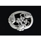 Vintage Georg Jensen Denmark #101 Sterling Silver Moonlight Grapes Brooch Pin