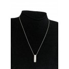 Tiffany & Co Paloma Picasso Sterling Silver Diamond X Bar Pendant Necklace 16"