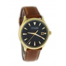 Movado Heritage Series Calendoplan 40mm Gold Tone Steel Blue Date Quartz Watch