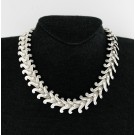 Vintage Margot De Taxco Mexico # 5102 Sterling Silver Swirl Link Necklace 16.75"