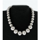 Vintage UNSIGNED Buffalo Dancer US 90% Coin Silver Dime Quarter Beaded Necklace 