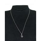 Tiffany & Co Elsa Peretti 925 Sterling Silver Open Teardrop Pendant Necklace 16"