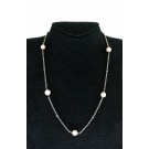 Lagos 925 Sterling Silver 8mm - 8.5mm Pearl Station Necklace 20"