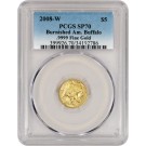 2008 W $5 1/10 oz Gold American Buffalo PCGS SP70 Uncirculated Key Date Coin