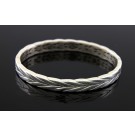 John Hardy Sterling Silver Bangle Bracelet Size Medium 6.5"