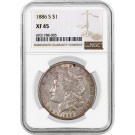 1886 S $1 Morgan Silver Dollar NGC XF45 Extremely Fine Circulated Key Date Coin 