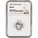 1997 $10 American Platinum Eagle 1/10 oz .9995 NGC MS69 Coin