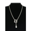 David Yurman Sterling Silver Diamond Quatrefoil Lariat Necklace 17.5"