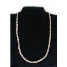 Vintage Tiffany & Co 14k Yellow Gold Sterling Silver Twisted Rope Chain Necklace 30"