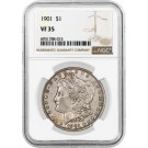 1901 $1 Morgan Silver Dollar NGC VF35 very Fine Key Date Coin #015