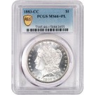 1883 CC Carson City $1 Morgan Silver Dollar PCGS Secure Gold Shield MS66+ PL 