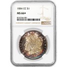 1884 CC Carson City $1 Morgan Silver Dollar NGC MS66+ Gem Uncirculated Coin