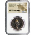 138-161 AD Roman Empire Antoninus Pius AE Sestertius NGC Choice Fine Coin