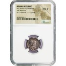 c. 117/6 BC Roman Republic M. Calidius Q. Metellus AR Denarius NGC Choice Fine