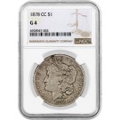 1878 CC Carson City $1 Morgan Silver Dollar NGC G4 Good Key Date Coin