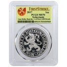 2017 1 oz .9999 Fine Silver Lion Dollar Restrike Netherlands PCGS MS70