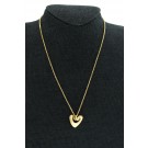 2001 Georg Jensen Regitze Overgaard Denmark 18K Gold Loop Heart Necklace 17.75"