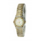 Ebel Classic Sportwave Mini 24mm 18k Steel Diamond MOP Dial Quartz Watch 1157114