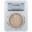 1875 S T$1 Trade Dollar Silver PCGS MS64 Type 2 Uncirculated Coin 