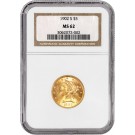 1902 S $5 Liberty Head Half Eagle Gold NGC MS62 Uncirculated Mint State Coin