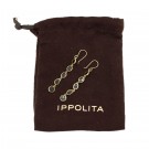 Ippolita Polished Rock Candy 18k Yellow Gold Onyx Drop Dangle Hook Earrings