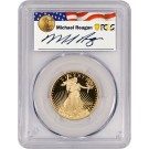 2021 W $25 Proof American Gold Eagle 1/2 oz T-2 Reagan Series PCGS PR69 DCAM FDOI