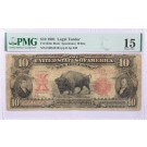 1901 $10 Legal Tender United States Note Bison Fr#122m Mule PMG CH F15