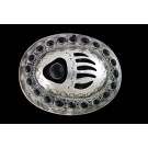 Zuni Navajo Native American Gary Nez Sterling Silver Bear Paw Concho Belt Buckle