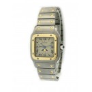 Cartier Santos Galbee 29mm x 41mm 18k Gold Steel Moon Phase Quartz Watch 119901