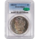 1882 CC Carson City $1 Morgan Silver Dollar PCGS MS66+ CAC Key Date Toned Coin