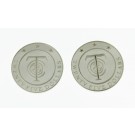 Pair of Tiffany & Co Sterling Silver Redeemable $25 Money Token Coin