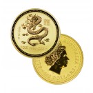 2000 $100 AUD Australia Lunar Year Of The Dragon 1 oz .9999 Gold Coin BU