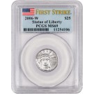 2006 W $25 American Platinum Eagle 1/4 oz .9995 Fine PCGS MS69 FS Flag Label