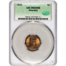 1923 1C Lincoln Wheat Cent CAC MS65 RB Red Brown Witter Brick Seth Chandler