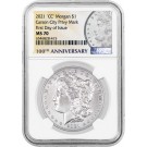 2021 CC Privy Mark 100th Anniversary $1 Morgan Silver Dollar NGC MS70 FDOI