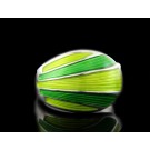 David Andersen Norway 925 Sterling Silver Green Enamel Ring Size 6.5