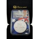 2021 P $1 AUD 1 oz Silver Wedge-Tailed Eagle NGC MS70 FDOI Mercanti Flag Core